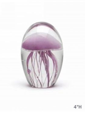 Glass Jellyfish Paperweight